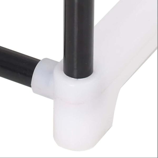 Schuhregal mit 7 Etagen Metall und Kunststoff Schwarz