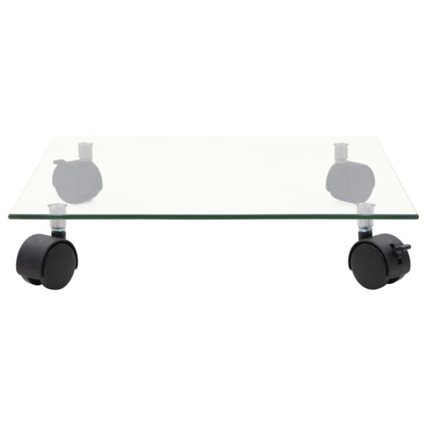 Pflanzenständer mit Rollen 2 Stück Hartglas 35x35 cm Quadrat 