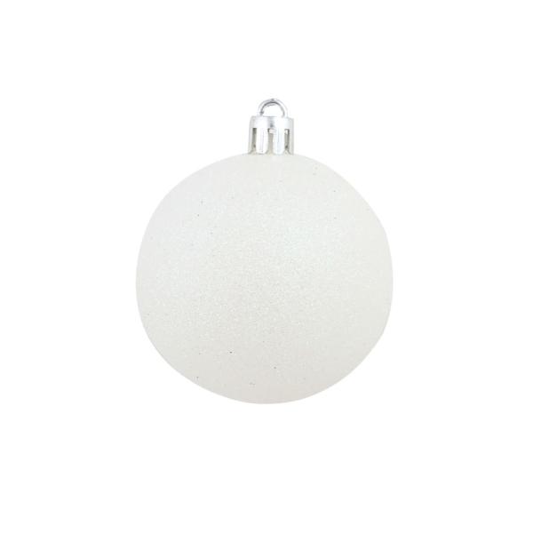 100-tlg. Weihnachtskugel-Set 3/4/6 cm Weiß/Grau
