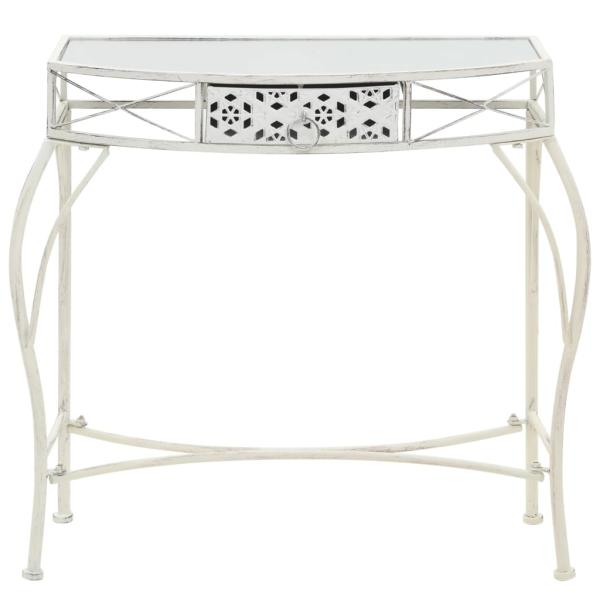 Beistelltisch Französischer Stil Metall 82x39x76 cm Weiß