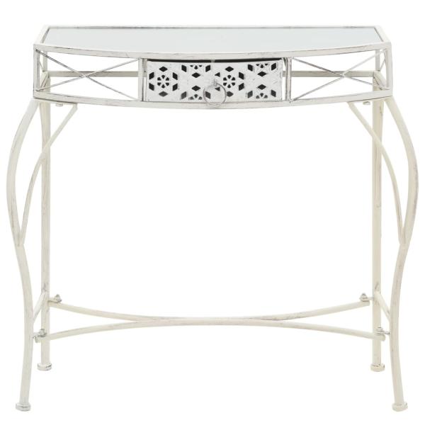 Beistelltisch Französischer Stil Metall 82x39x76 cm Weiß