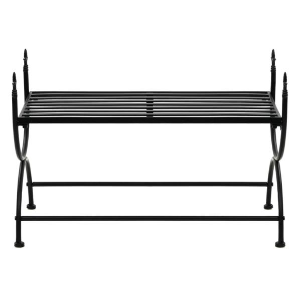  Bank Vintage-Stil Metall 83 x 42 x 55 cm Schwarz