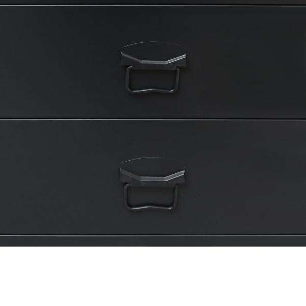 Schubladenschrank Metall Industrie-Stil 78 x 40 x 93 cm Schwarz