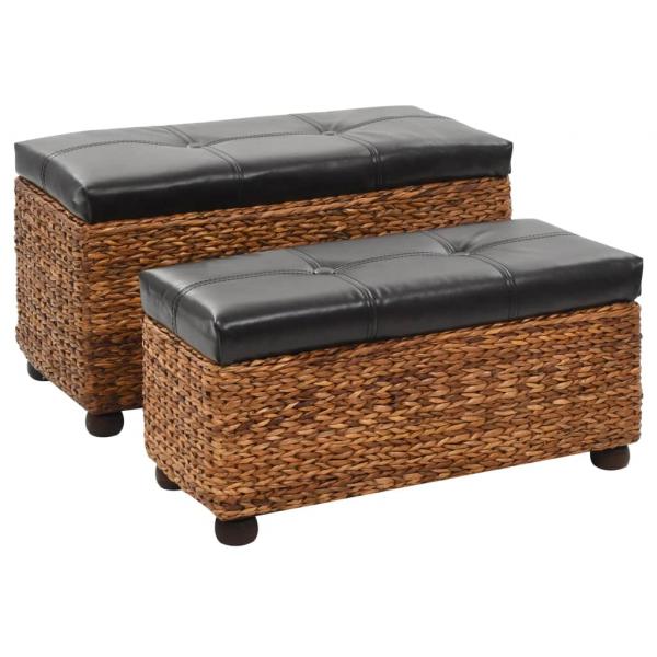 ARDEBO.de - Sitzbank-Set 2-tlg. Seegras Braun