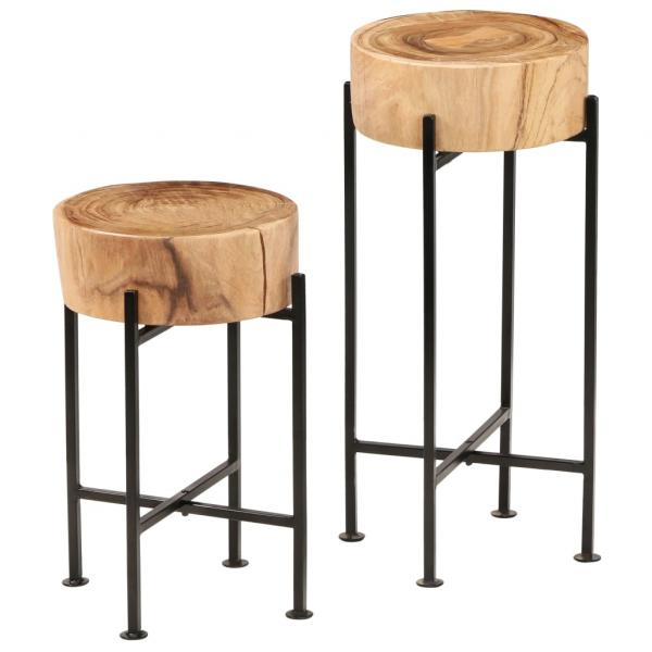 Beistelltisch-Set 2 Stk. Akazienholz Massiv