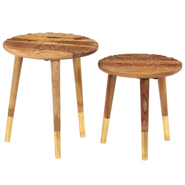 Couchtische 2 Stk. Massivholz Palisander