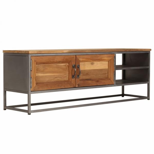 ARDEBO.de - TV-Schrank Recyceltes Teakholz und Stahl 120x30x40 cm