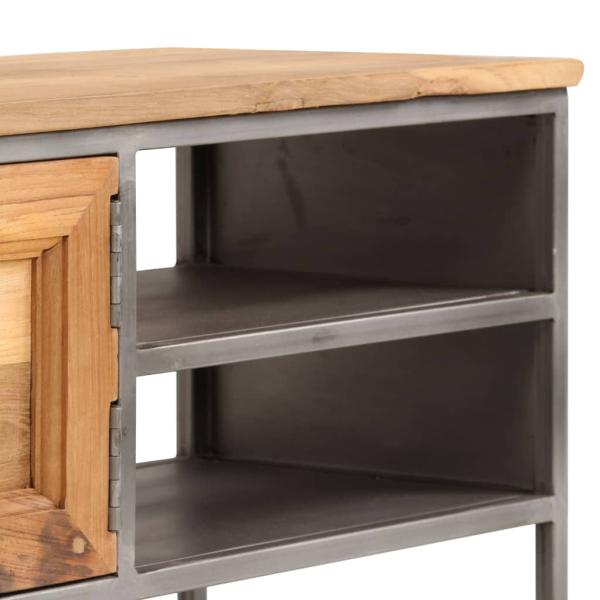 TV-Schrank Recyceltes Teakholz und Stahl 120x30x40 cm