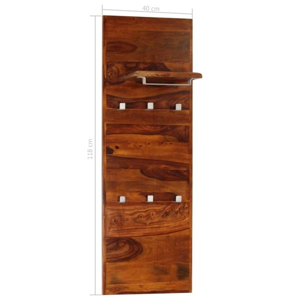 Wandgarderobe Massivholz Akazie 118×40 cm