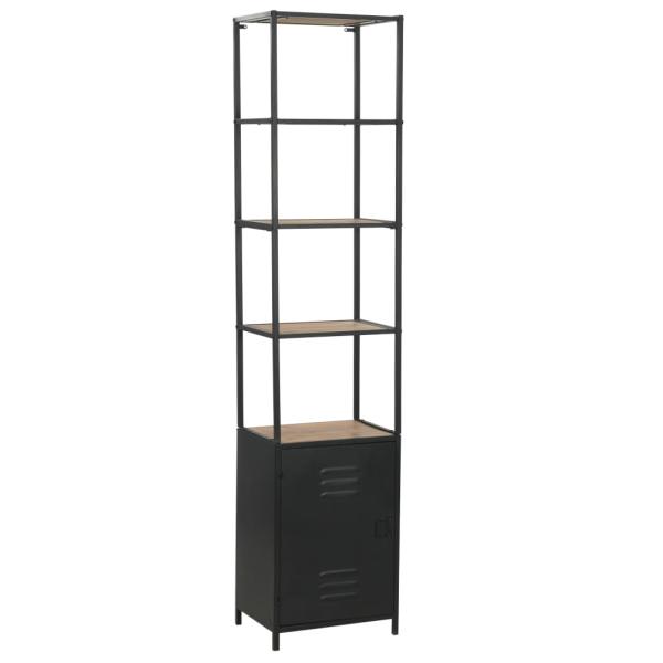 ARDEBO.de - Bücherregal Massivholz Tanne und Stahl 40,5x32,5x180 cm