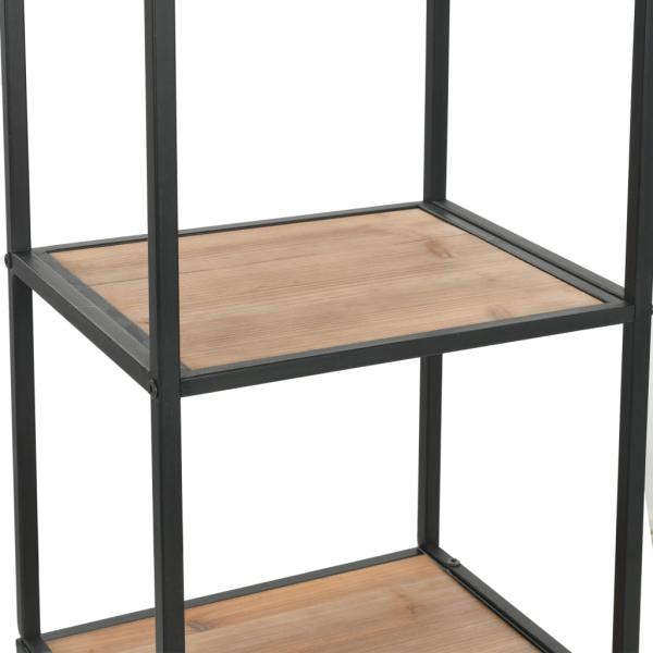Bücherregal Massivholz Tanne und Stahl 40,5x32,5x180 cm