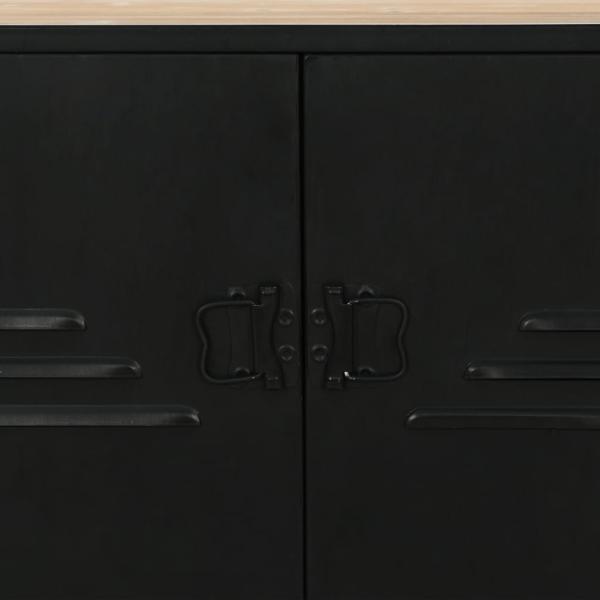 Bücherregal Massivholz Tanne und Stahl 80x32,5x180 cm