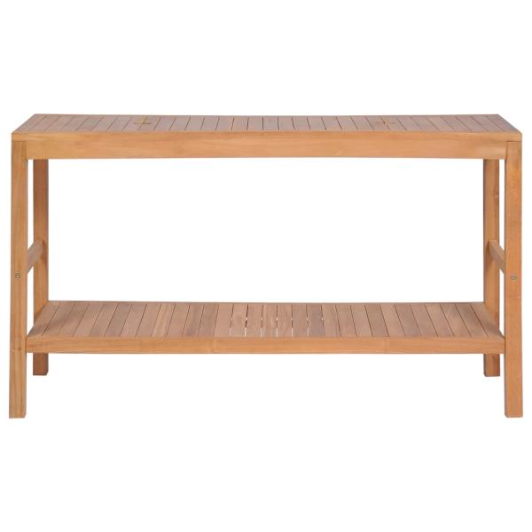 Waschtischunterschrank Teak Massiv mit Flussstein Waschbecken