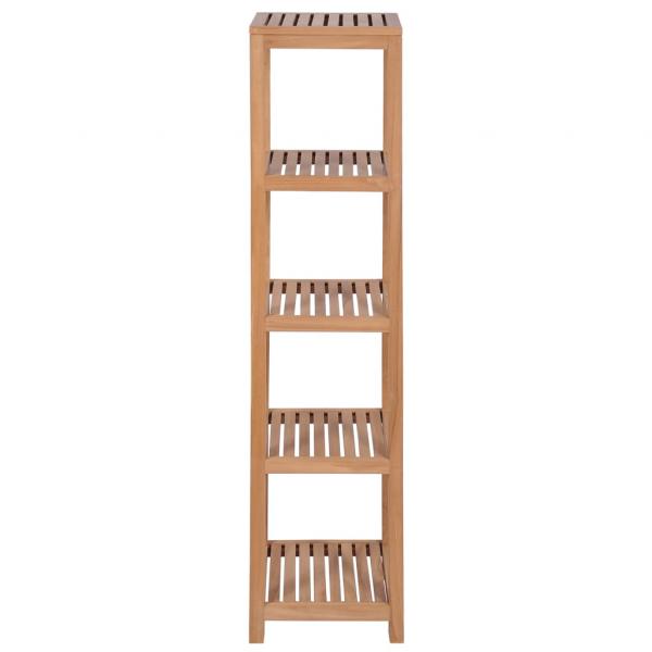 Badezimmerregal mit 4 Etagen Teakholz Massiv 42x42x165 cm