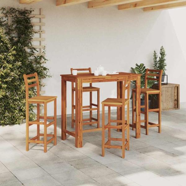 Bartisch Akazienholz Massiv 120 x 60 x 105 cm