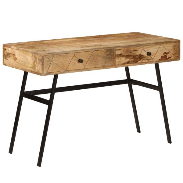 Schreibtisch mit Schubladen Massivholz Mango 110×50×76 cm