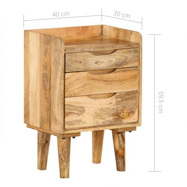 Nachttisch Mangoholz Massiv 40 x 30 x 59,5 cm 