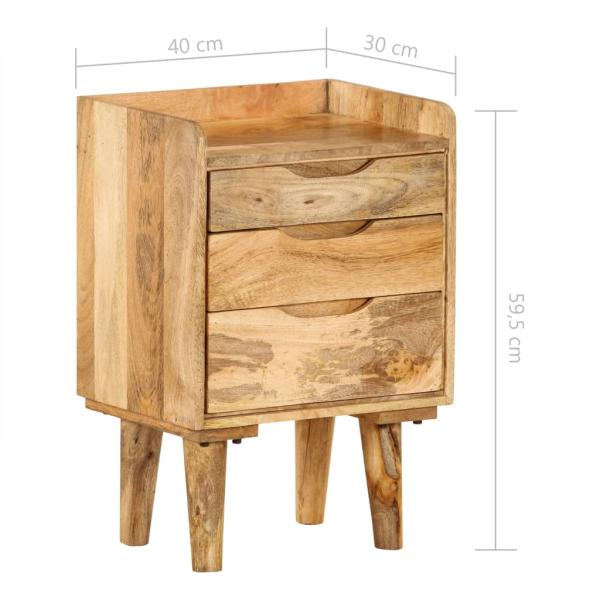 Nachttisch Mangoholz Massiv 40 x 30 x 59,5 cm 