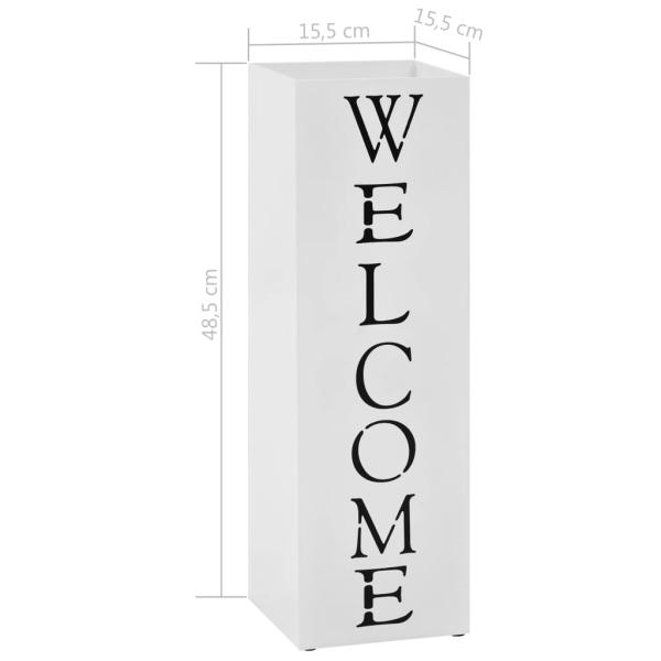 Regenschirmständer Welcome Stahl Weiß 
