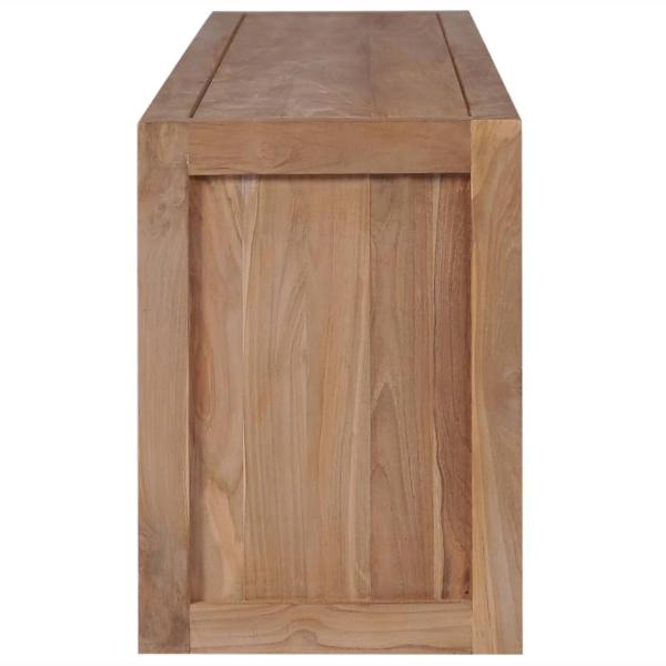TV-Schrank Massivholz Teak mit natürlichem Finish 120×30×40 cm