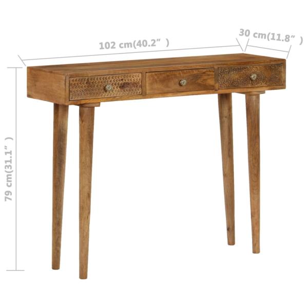 Konsolentisch Mangoholz Massiv 102 x 30 x 79 cm