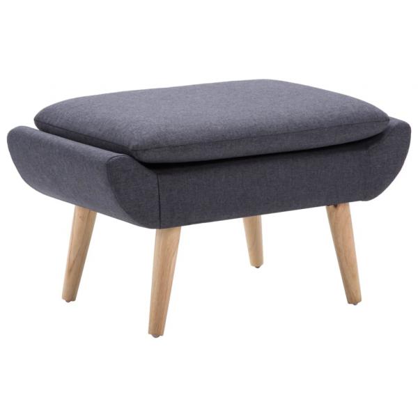 ARDEBO.de - Hocker Stoffbezug 73 x 43 x 42 cm Dunkelgrau 