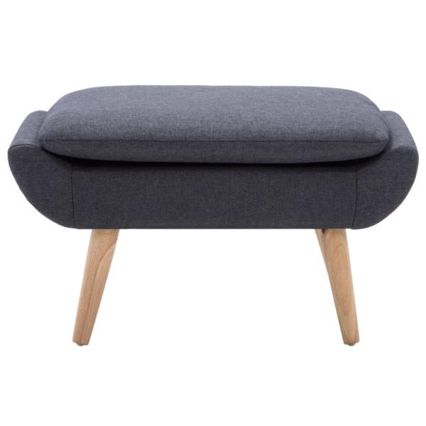 Hocker Stoffbezug 73 x 43 x 42 cm Dunkelgrau 