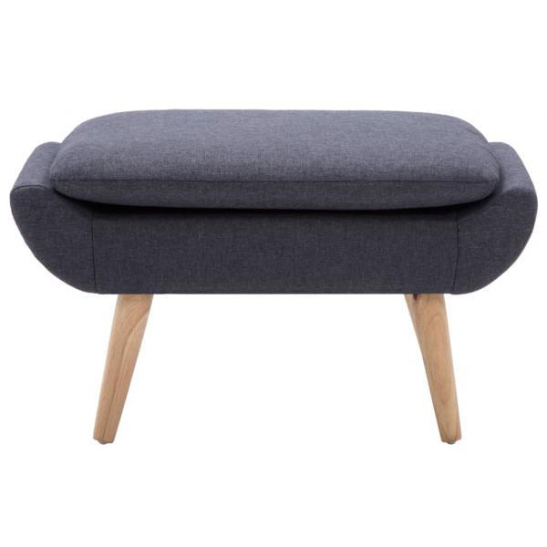 Hocker Stoffbezug 73 x 43 x 42 cm Dunkelgrau 