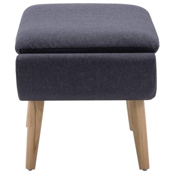 Hocker Stoffbezug 73 x 43 x 42 cm Dunkelgrau 