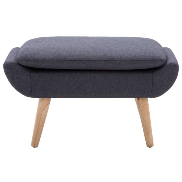 Hocker Stoffbezug 73 x 43 x 42 cm Dunkelgrau 