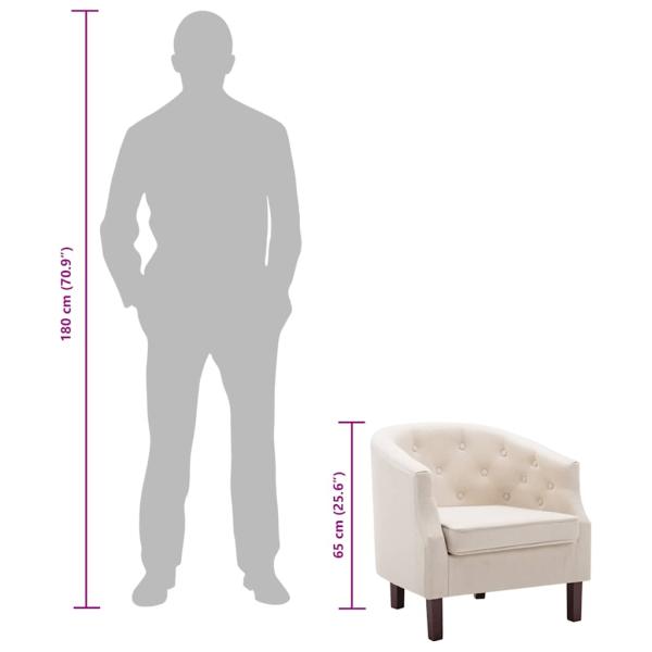 Sessel Beige Stoff