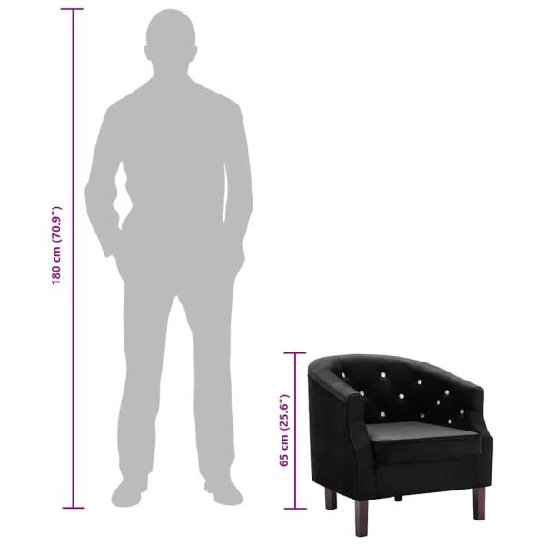 Sessel Schwarz Samt