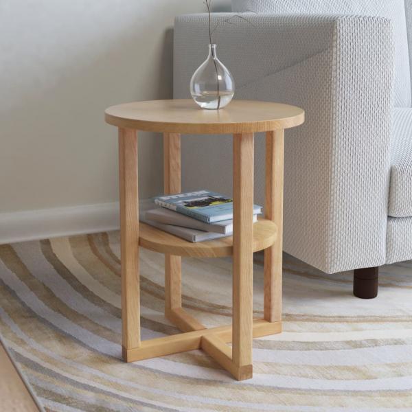 ARDEBO.de - Beistelltisch 40×50 cm Massivholz Eiche