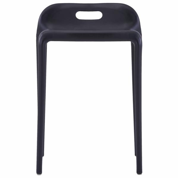 Stapelbare Hocker 4 Stk. Schwarz Kunststoff