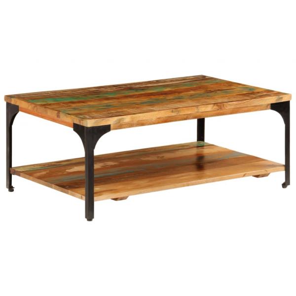 Couchtisch mit Ablage 100x60x35 cm Altholz Massiv