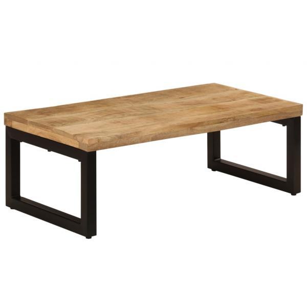 Couchtisch 100x50x35 cm Mango Massivholz und Stahl