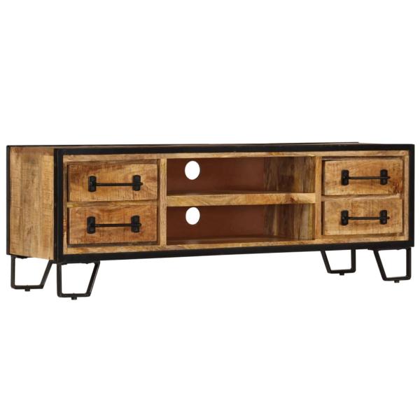 TV-Regal mit Schubladen 120 x 30 x 40 cm Massivholz Mango