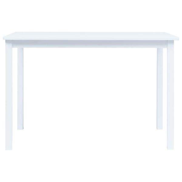 Esstisch Weiß 114x71x75 cm Gummiholz Massiv