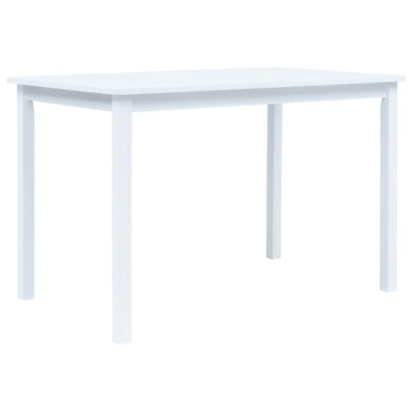 Esstisch Weiß 114x71x75 cm Gummiholz Massiv
