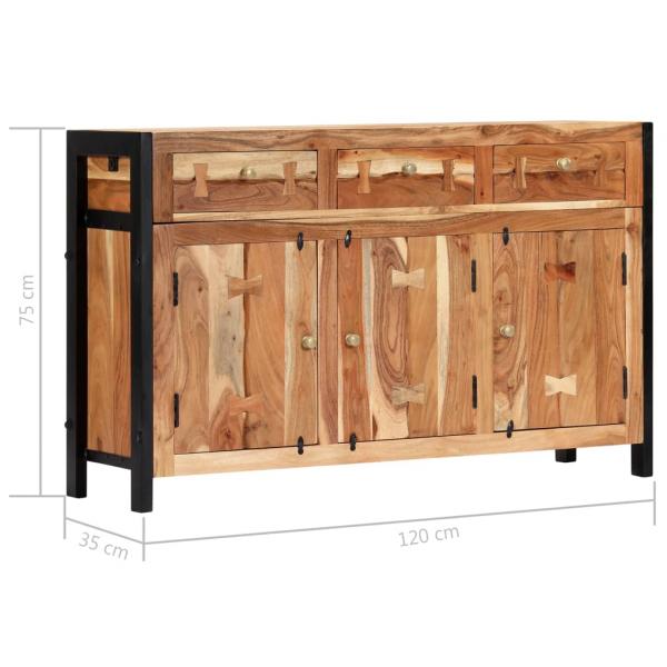 Sideboard 120x35x75 cm Akazie Massivholz