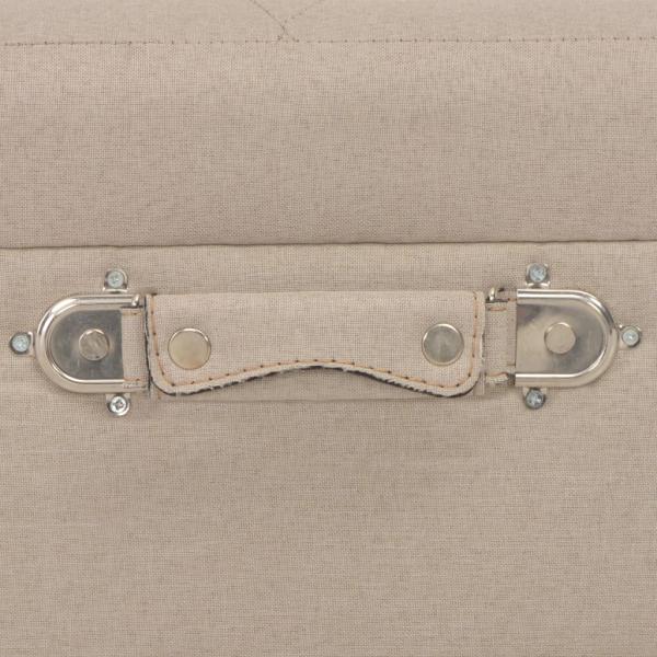 Hocker mit Stauraum 3 Stk. Beige Stoff