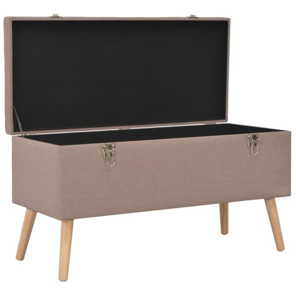 Hocker mit Stauraum 3 Stk. Braun Stoff