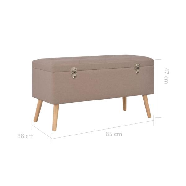 Hocker mit Stauraum 3 Stk. Braun Stoff