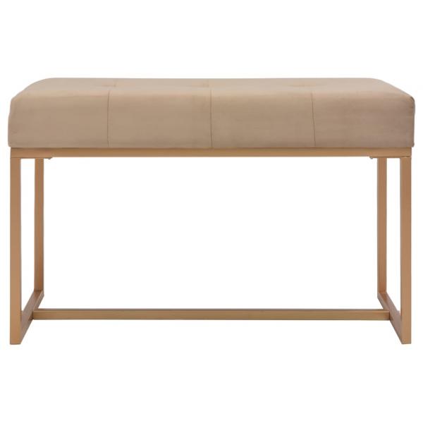 Bank 80 cm Beige Samt