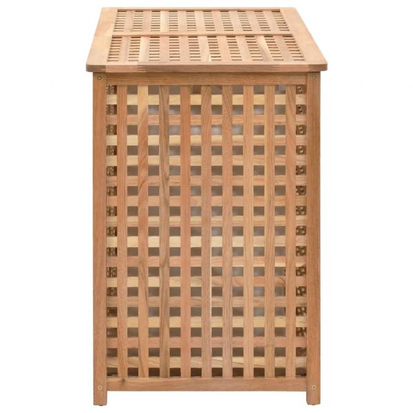 Wäschekorb 87,5x46x67 cm Massivholz Walnussholz