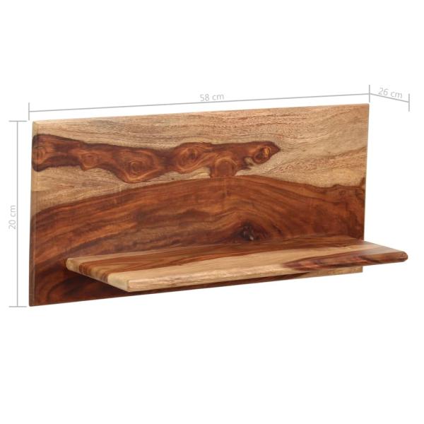 Wandregale 2 Stk. 58 x 26 x 20 cm Massivholz