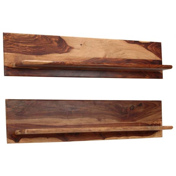 ARDEBO.de - Wandregale 2 Stk. 118 x 26 x 20 cm Massivholz