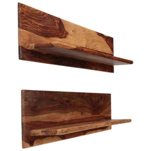 Wandregale 2 Stk. 118 x 26 x 20 cm Massivholz