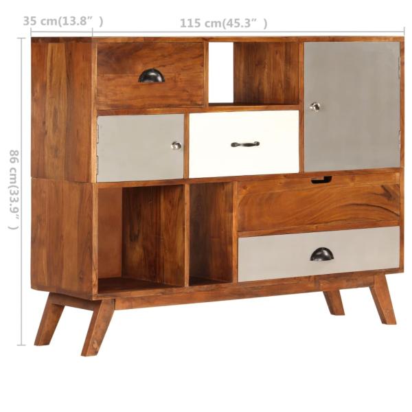 Sideboard 115 x 35 x 86 cm Akazienholz Massiv