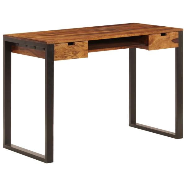 ARDEBO.de - Schreibtisch 110 x 55 x 78 cm Massivholz und Stahl